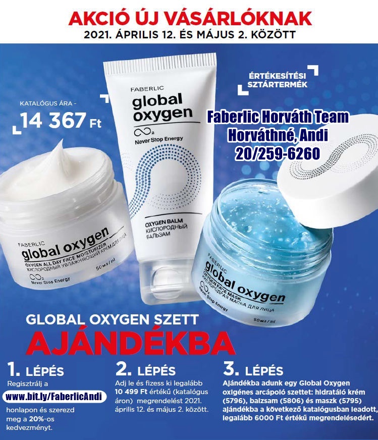 Faberlic Global Oxygen termékek ajándékba